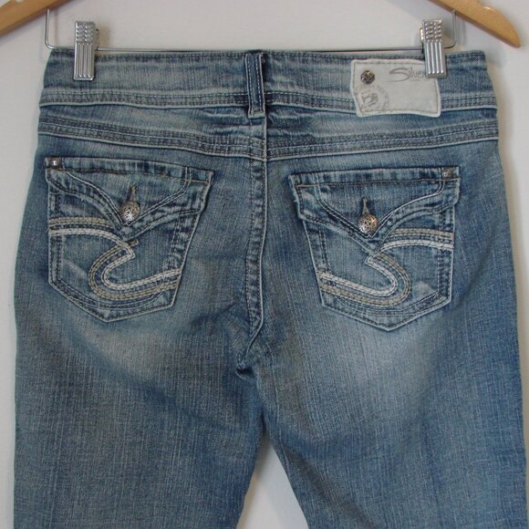 Silver Jeans McKenzie Crop Capri Light Wash Size 26 - Picture 10 of 13